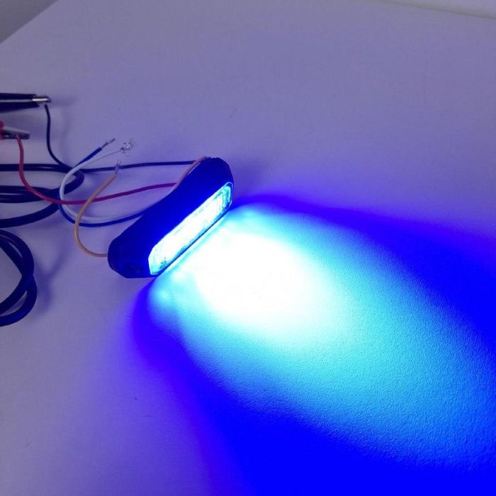 Стробоскоп 3 світлодіода тонкий. Синій колір