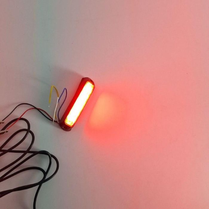 Стробоскоп 6 світлодіода тонкий. Червоний колір