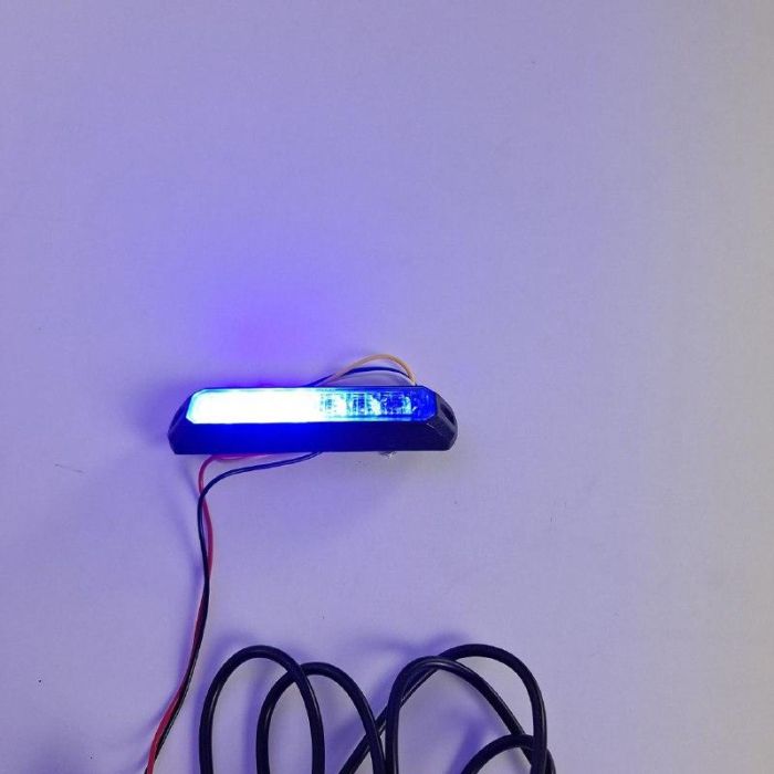 Стробоскоп 6 світлодіода тонкий. Синій/білий колір