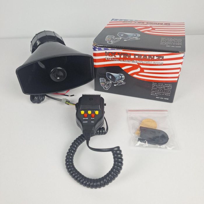 Спецсигнал СГУ із записом звуку 12v 100w "POLICE SIREN 8100" (Рупор, мікрофон, сирена 3 сигнали)