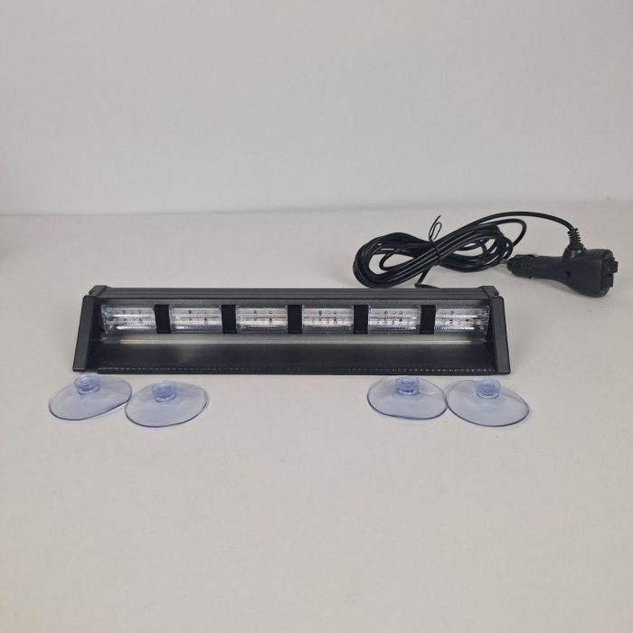 Проблисковий маячок під лобове скло 30см Стробоскоп червоний синій