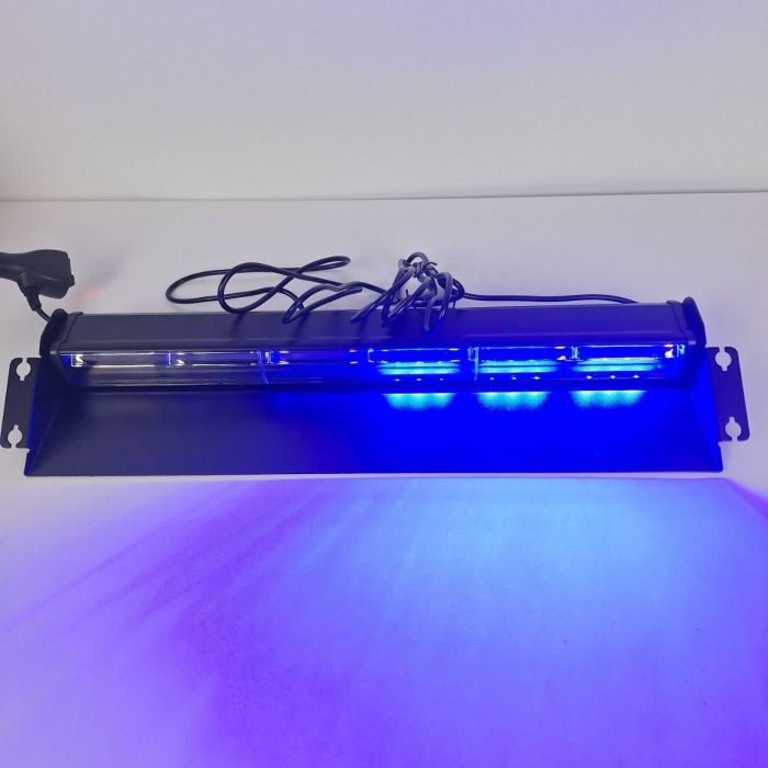 Проблисковий маячок під лобове скло 45 см Стробоскоп синій