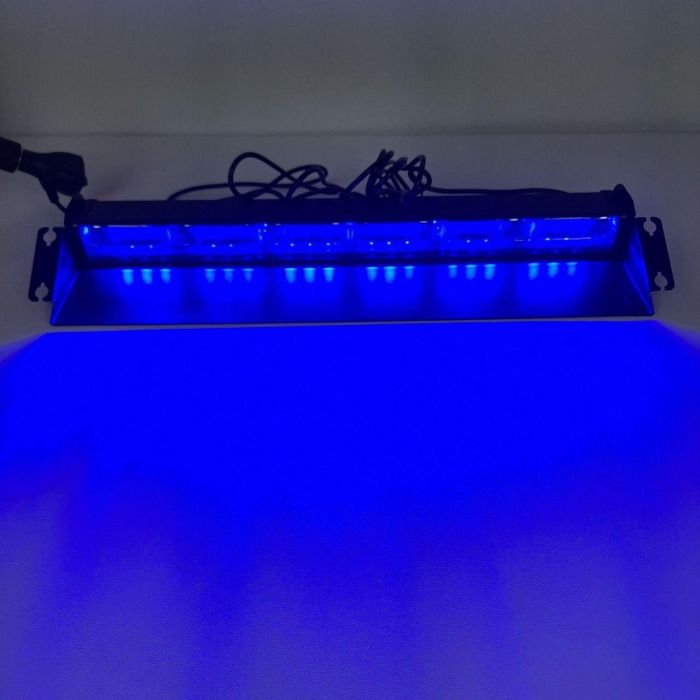 Проблисковий маячок під лобове скло 45 см Стробоскоп синій
