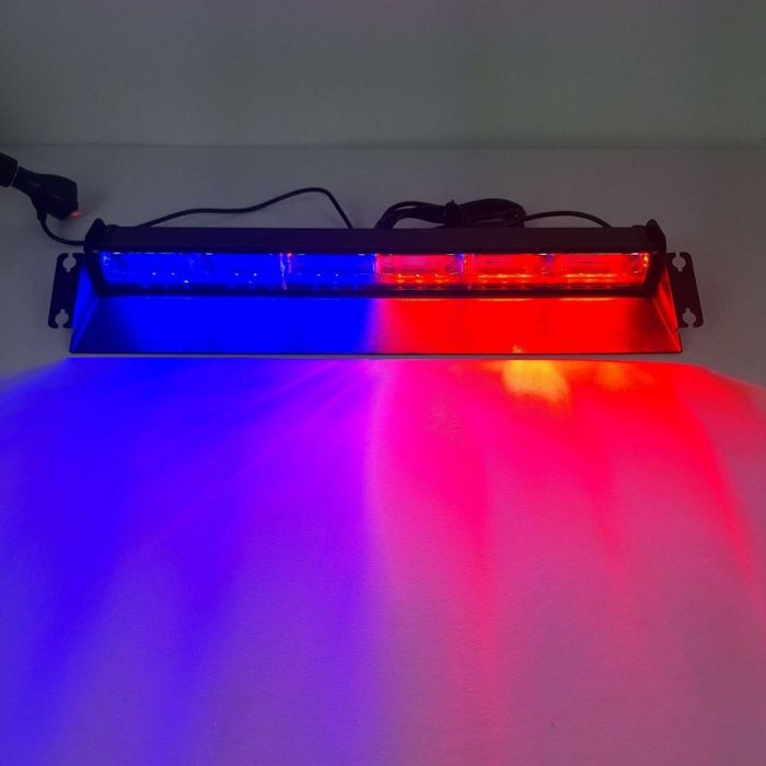 Проблисковий маячок під лобове скло 45 см Стробоскоп червоний синій