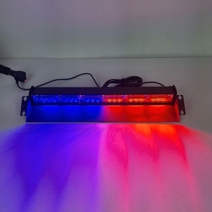 Проблисковий маячок під лобове скло 45 см Стробоскоп червоний синій