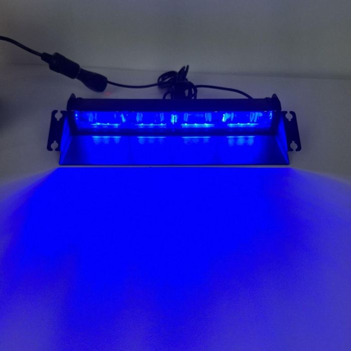 Проблисковий маячок під лобове скло 31см Стробоскоп синій