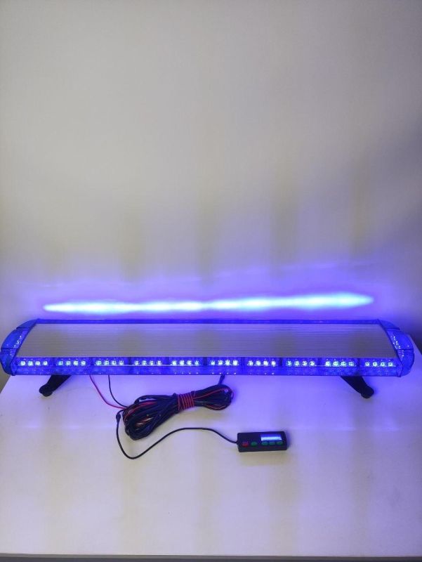 Мигалка на дах автомобіля 118 см синя 88LED, проблискова панель