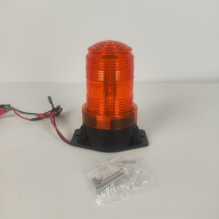 Світлодіодний проблисковий маячок (мигалка) жовтий 10-110V болтове кріплення