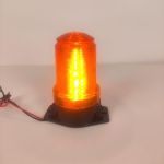 Світлодіодний проблисковий маячок (мигалка) жовтий 10-110V болтове кріплення