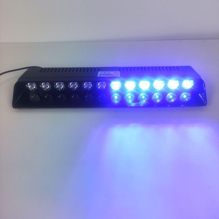 Проблисковий стробоскоп 12 LED під скло червоно-синій мигалка