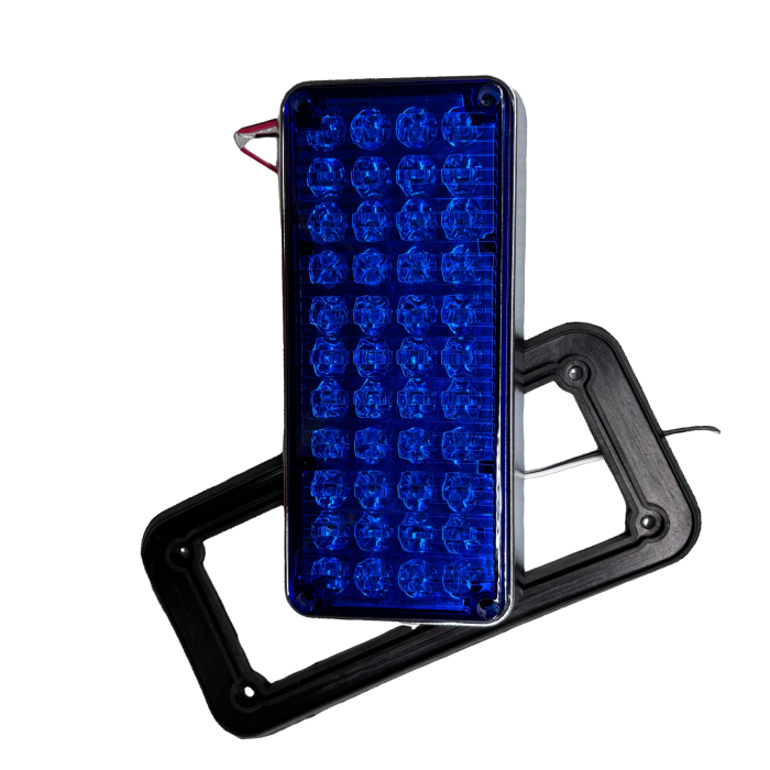 Проблисковий маячок синій стробоскоп на авто накладний 18см