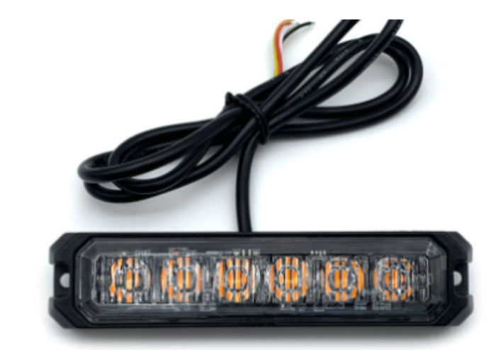 Стробоскоп мигалка в решітку автомобіля червоний